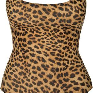 Sexy Leopard Tummy Control One Piece Swimsuit for Women